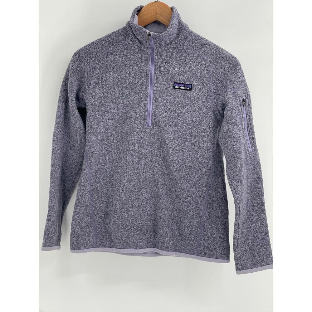 Patagonia Fleece Jacket Better Sweater Women Small 1/4 Zip Purple Pullover